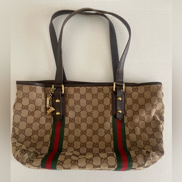 Gucci sherry line gg tote with charms - Picture 1 of 12